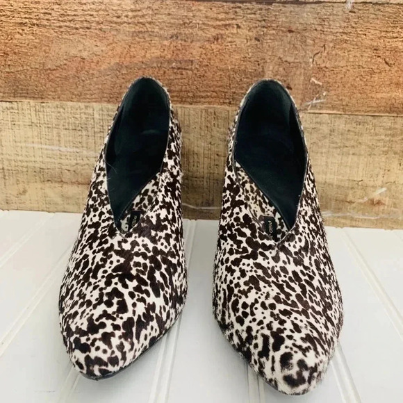 Anthropologie Pied Juste Calf Hair Wedged Booties - Picture 4 of 8